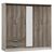 Ντουλάπα ρούχων πεντάφυλλη OLYMPUS pakoworld χρώμα castillo-toro 198x57x183εκ - ΝΤΟΥΛΑΠΕΣ στο Milonadakis.gr