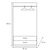 Ντουλάπα ρούχων δίφυλλη OLYMPUS pakoworld χρώμα wenge 81x57x183εκ - ΝΤΟΥΛΑΠΕΣ στο Milonadakis.gr