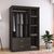 Ντουλάπα ρούχων τρίφυλλη OLYMPUS pakoworld χρώμα wenge 120x57x183εκ - ΝΤΟΥΛΑΠΕΣ στο Milonadakis.gr