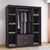 Ντουλάπα ρούχων τετράφυλλη OLYMPUS pakoworld χρώμα wenge 159x57x183εκ - ΝΤΟΥΛΑΠΕΣ στο Milonadakis.gr