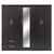 Ντουλάπα ρούχων πεντάφυλλη OLYMPUS pakoworld χρώμα wenge 198x57x183εκ - ΝΤΟΥΛΑΠΕΣ στο Milonadakis.gr