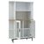 Βιτρίνα Xarvey Inart λευκό-φυσικό ξύλο 110x38x160εκ - ΒΙΤΡΙΝΕΣ στο Milonadakis.gr