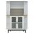 Βιτρίνα Xarvey Inart λευκό-φυσικό ξύλο 110x38x160εκ - ΒΙΤΡΙΝΕΣ στο Milonadakis.gr