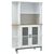 Βιτρίνα Xarvey Inart λευκό-φυσικό ξύλο 110x38x160εκ - ΒΙΤΡΙΝΕΣ στο Milonadakis.gr
