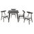 Tραπεζαρία Benson - Orlean pakoworld σετ 5τμχ rustic grey - ύφασμα γκρι 80x80x75εκ - ΤΡΑΠΕΖΑΡΙΕΣ στο Milonadakis.gr