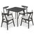 Tραπεζαρία Benson - Orlean pakoworld σετ 5τμχ rustic grey - ύφασμα γκρι 80x80x75εκ - ΤΡΑΠΕΖΑΡΙΕΣ στο Milonadakis.gr