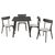 Tραπεζαρία Benson - Toto pakoworld σετ 5τμχ rustic grey - ύφασμα grey 80x80x75εκ - ΤΡΑΠΕΖΑΡΙΕΣ στο Milonadakis.gr