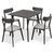 Tραπεζαρία Benson - Toto pakoworld σετ 5τμχ rustic grey - ύφασμα grey 80x80x75εκ - ΤΡΑΠΕΖΑΡΙΕΣ στο Milonadakis.gr