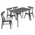 Tραπεζαρία Benson - Orlean pakoworld σετ 5τμχ rustic grey-ύφασμα γκρι 120x75x75εκ - ΤΡΑΠΕΖΑΡΙΕΣ στο Milonadakis.gr