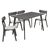 Tραπεζαρία Benson - Toto pakoworld σετ 5τμχ rustic grey - ύφασμα γκρι 120x75x75εκ - ΤΡΑΠΕΖΑΡΙΕΣ στο Milonadakis.gr