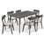 Tραπεζαρία Benson - Toto pakoworld σετ 7τμχ rustic grey - ύφασμα γκρι 150x90x75εκ - ΤΡΑΠΕΖΑΡΙΕΣ στο Milonadakis.gr