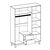 Ντουλάπα Awell pakoworld τρίφυλλη sonoma-λευκό 153.5x54.5x216εκ - ΝΤΟΥΛΑΠΕΣ στο Milonadakis.gr