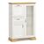Βιτρίνα Jaden pakoworld golden oak-λευκό antique 93,5x39x133εκ - ΒΙΤΡΙΝΕΣ στο Milonadakis.gr