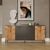Μπουφές Kermit pakoworld ανθρακί-oak 160x40x72εκ - ΜΠΟΥΦΕΔΕΣ-ΚΟΝΣΟΛΕΣ στο Milonadakis.gr