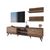 Σύνθετο σαλονιού Jasmine pakoworld καρυδί 180x35x48.5εκ - ΣΥΝΘΕΣΕΙΣ ΣΑΛΟΝΙΟΥ στο Milonadakis.gr