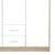 Ντουλάπα ρούχων Serenity pakoworld τρίφυλλη sonoma-λευκό 118.5x54x196.5εκ - ΝΤΟΥΛΑΠΕΣ στο Milonadakis.gr