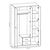 Ντουλάπα ρούχων Serenity pakoworld τρίφυλλη sonoma-λευκό 118.5x54x196.5εκ - ΝΤΟΥΛΑΠΕΣ στο Milonadakis.gr