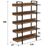 Βιβλιοθήκη Almond pakoworld καρυδί-μαύρο 119x27x185εκ - ΒΙΒΛΙΟΘΗΚΕΣ στο Milonadakis.gr