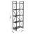 Βιβλιοθήκη Baker pakoworld καρυδί-μαύρο 66x34x180εκ - ΒΙΒΛΙΟΘΗΚΕΣ στο Milonadakis.gr
