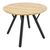 Tραπέζι Annie pakoworld MDF sonoma-μαύρο Φ100x76εκ - ΤΡΑΠΕΖΙΑ ΚΟΥΖΙΝΑΣ στο Milonadakis.gr