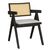 Πολυθρόνα Winslow pakoworld ξύλο rubberwood μαύρο-pvc rattan φυσικό-ύφασμα γκρι - ΚΑΡΕΚΛΕΣ - ΠΟΛΥΘΡΟΝΕΣ στο Milonadakis.gr
