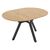 Tραπέζι Frances pakoworld επεκτεινόμενο MDF sonoma-μαύρο 100-140x100x75εκ - ΤΡΑΠΕΖΙΑ ΚΟΥΖΙΝΑΣ στο Milonadakis.gr