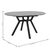 Tραπέζι Frances pakoworld επεκτεινόμενο MDF sonoma-μαύρο 100-140x100x75εκ - ΤΡΑΠΕΖΙΑ ΚΟΥΖΙΝΑΣ στο Milonadakis.gr