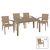 Τραπεζαρία Explore-Halcyon pakoworld σετ 7τεμ PP cappuccino 150x90x73,5εκ - ΣΕΤ ΤΡΑΠΕΖΑΡΙΕΣ στο Milonadakis.gr