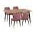 ΣΕΤ ΤΡΑΠΕΖΑΡΙΑΣ 5ΤΜΧ JOLIE HM11198.02 MDF TOP-ΒΕΛΟΥΔΟ ΣΑΠΙΟ ΜΗΛΟ & ΜΕΤΑΛΛΟ ΜΑΥΡΟ - ΤΡΑΠΕΖΑΡΙΕΣ στο Milonadakis.gr