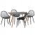 ΣΕΤ ΤΡΑΠΕΖΑΡΙΑΣ 5ΤΜΧ LIO HM21175 MDF TOP & ΠΟΛΥΠΡΟΠΥΛΕΝΙΟ ΣΕ ΜΑΥΡΟ - ΤΡΑΠΕΖΑΡΙΕΣ στο Milonadakis.gr