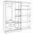 ΝΤΟΥΛΑΠΑ 5ΦΥΛΛΗ CAESAR HM21234.02 ΜΕΛΑΜΙΝΗ ΧΡΩΜΑ SONAMA 150x42.5x181Υεκ - ΝΤΟΥΛΑΠΕΣ στο Milonadakis.gr
