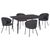 ΣΕΤ ΤΡΑΠΕΖΑΡΙΑΣ 5ΤΜΧ RAVEN HM21069.02 ΚΕΡΑΜΙΚΟ TOP ΜΑΥΡΟ ΜΑΡΜΑΡΟ & 4 ΚΑΡΕΚΛΕΣ - ΤΡΑΠΕΖΑΡΙΕΣ στο Milonadakis.gr