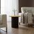 Βοηθητικό τραπέζι Dovel pakoworld mdf σε sonoma -μαύρη απόχρωση Φ50x45εκ - ΤΡΑΠΕΖΙΑ ΚΟΥΖΙΝΑΣ στο Milonadakis.gr