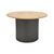 Τραπέζι σαλονιού Dovel pakoworld mdf σε sonoma-μαυρη απόχρωση Φ70x40εκ - ΤΡΑΠΕΖΙΑ ΚΟΥΖΙΝΑΣ στο Milonadakis.gr