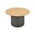 Τραπέζι σαλονιού Dovel pakoworld mdf σε sonoma-μαυρη απόχρωση Φ70x40εκ - ΤΡΑΠΕΖΙΑ ΚΟΥΖΙΝΑΣ στο Milonadakis.gr
