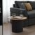 Τραπέζι σαλονιού Dovel pakoworld mdf σε sonoma-μαυρη απόχρωση Φ70x40εκ - ΤΡΑΠΕΖΙΑ ΚΟΥΖΙΝΑΣ στο Milonadakis.gr