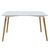 Τραπέζι Natali pakoworld MDF λευκό-πόδια φυσικό 120x80x76εκ - ΤΡΑΠΕΖΙΑ ΚΟΥΖΙΝΑΣ στο Milonadakis.gr