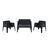 ΣΕΤ ΣΑΛΟΝΙ ΕΞ.ΧΩΡΟΥ 4ΤΜΧ SLEEK HM21268.02 ΜΑΥΡΟ ΠΟΛΥΠΡΟΠΥΛΕΝΙΟ - ΣΕΤ ΣΑΛΟΝΙΑ στο Milonadakis.gr