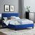 ΚΡΕΒΑΤΙ BECCA ΑΠΟ ΒΕΛΟΥΔΟ ΜΠΛΕ HM553.18 ΓΙΑ ΣΤΡΩΜΑ 150x200 εκ. - ΚΡΕΒΑΤΙΑ στο Milonadakis.gr