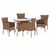 ΣΕΤ ΤΡΑΠΕΖΑΡΙΑΣ 5ΤΜΧ ΤΡΑΠ. 120Χ70 & ΠΟΛΥΘΡΟΝΕΣ WICKER RATTAN ΜΠΕΖ ΚΑΦΕ HM11712.32 - ΣΕΤ ΤΡΑΠΕΖΑΡΙΕΣ στο Milonadakis.gr
