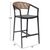 ΣΚΑΜΠΟ ΑΛΟΥΜΙΝΙΟΥ ΜΕ ΜΠΡΑΤΣΑ ΑΝΘΡΑΚΙ PE RATTAN TEXTLINE 56x58x105Y εκ.HM5892.01 - ΣΚΑΜΠΩ στο Milonadakis.gr