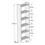 ΒΙΒΛΙΟΘΗΚΗ CLASSIKER HM9226.11 ΜΕΛΑΜΙΝΗΣ ΛΕΥΚH 48,5x22x160Υεκ. - ΒΙΒΛΙΟΘΗΚΕΣ στο Milonadakis.gr