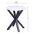 ΒΟΗΘΗΤΙΚΟ ΤΡΑΠΕΖΑΚΙ ΣΤΡΟΓΓΥΛΟ HM9473.06 WHITE MARBLE ΕΠΙΦΑΝΕΙΑ ΜΑΥΡΗ ΒΑΣΗ Φ50x55Υεκ. - ΒΟΗΘΗΤΙΚΑ ΤΡΑΠΕΖΑΚΙΑ στο Milonadakis.gr