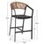 ΣΚΑΜΠΟ ΑΛΟΥΜΙΝΙΟΥ HM5892.15 ΜΕΣΑΙΟΥ ΥΨΟΥΣ RATTAN & TEXTLINE ΜΑΥΡΟ ΜΠΕΖ 56,5x57x99,5Y - ΣΚΑΜΠΩ στο Milonadakis.gr