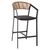 ΣΚΑΜΠΟ ΑΛΟΥΜΙΝΙΟΥ ΜΑΥΡΟ ΜΕ ΜΠΡΑΤΣΑ-RATTAN ΜΠΕΖ & TEXTLINE HM5892.05 56x58x105Y εκ. - ΣΚΑΜΠΩ στο Milonadakis.gr