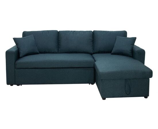 Γωνιακός καναπές κρεβάτι Marvel pakoworld αναστρέψιμος με αποθηκευτικό χώρο μπλε ύφασμα - ΚΑΝΑΠΕΔΕΣ-ΣΑΛΟΝΙΑ στο Milonadakis.gr