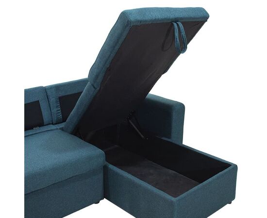 Γωνιακός καναπές κρεβάτι Marvel pakoworld αναστρέψιμος με αποθηκευτικό χώρο μπλε ύφασμα - ΚΑΝΑΠΕΔΕΣ-ΣΑΛΟΝΙΑ στο Milonadakis.gr