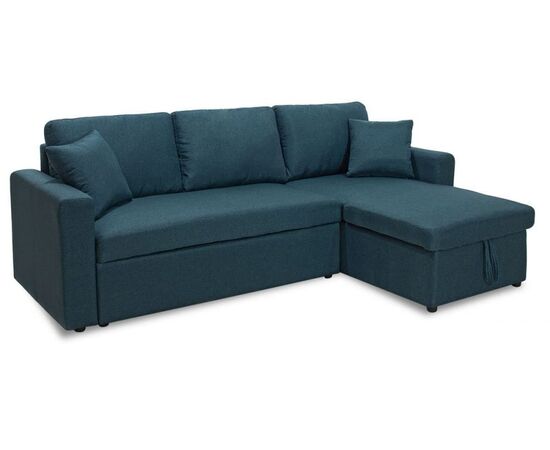 Γωνιακός καναπές κρεβάτι Marvel pakoworld αναστρέψιμος με αποθηκευτικό χώρο μπλε ύφασμα - ΚΑΝΑΠΕΔΕΣ-ΣΑΛΟΝΙΑ στο Milonadakis.gr