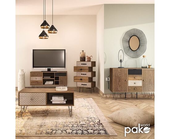 Κονσόλα Boho pakoworld καρυδί με μεταλλικά πόδια 100x50,5x74,5εκ - ΣΥΡΤΑΡΙΕΡΕΣ - ΤΟΥΑΛΕΤΕΣ στο Milonadakis.gr