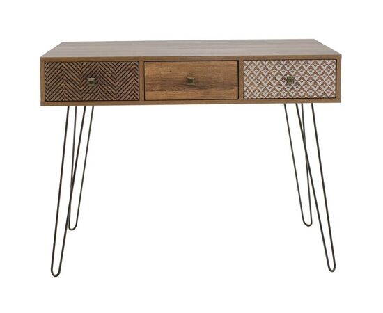 Κονσόλα Boho pakoworld καρυδί με μεταλλικά πόδια 100x50,5x74,5εκ - ΣΥΡΤΑΡΙΕΡΕΣ - ΤΟΥΑΛΕΤΕΣ στο Milonadakis.gr